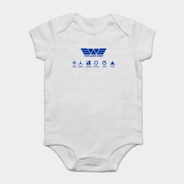 Weyland Corp. Logo Baby Bodysuit by HideAndGeek